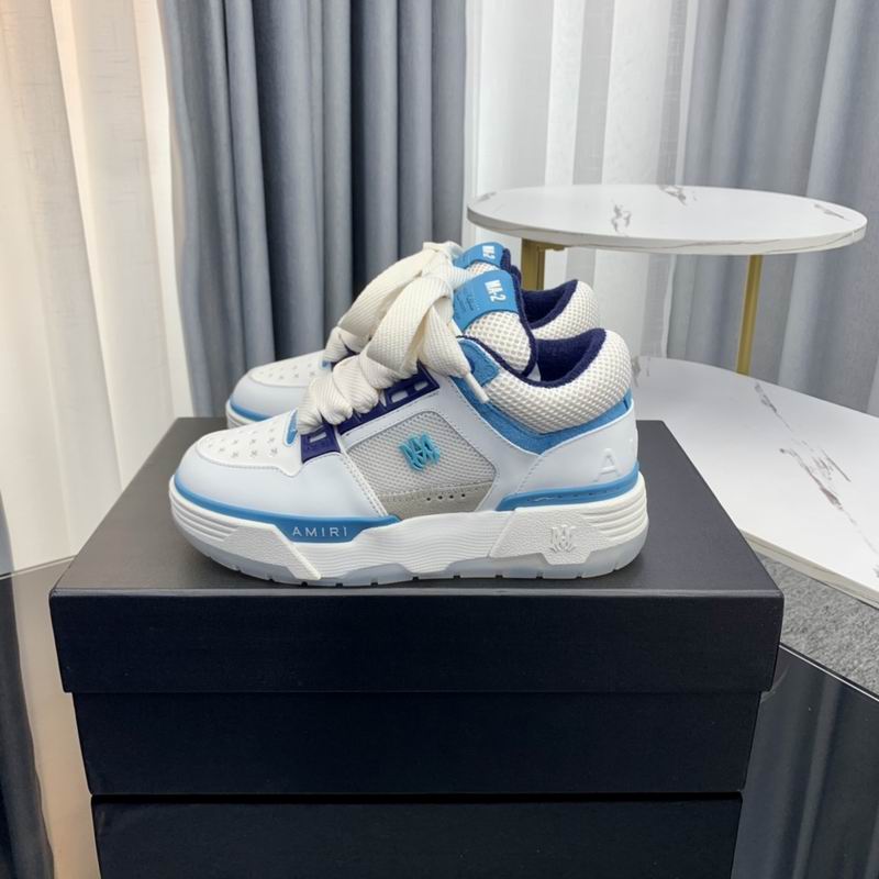 Amiri MA-2 Low-Top Sneaker — White / Carolina Blue / Navy
