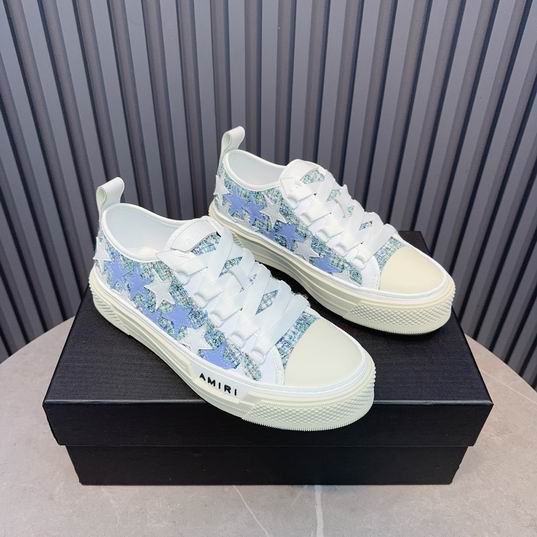 Amiri Stars Court Low-Top Sneaker — White / Blue Bandana