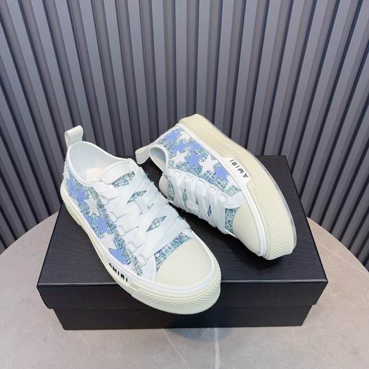 Amiri Stars Court Low-Top Sneaker — White / Blue Bandana