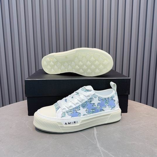 Amiri Stars Court Low-Top Sneaker — White / Blue Bandana
