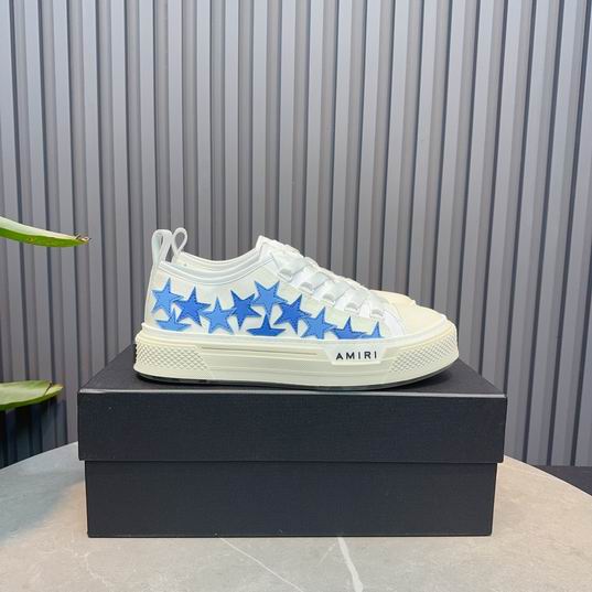 Amiri Stars Court Low-Top Sneaker — White / Blue