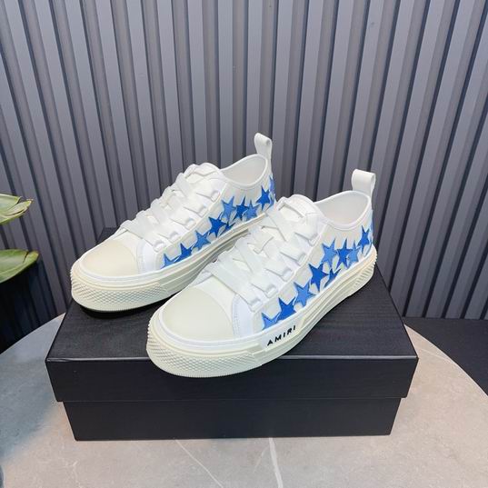 Amiri Stars Court Low-Top Sneaker — White / Blue