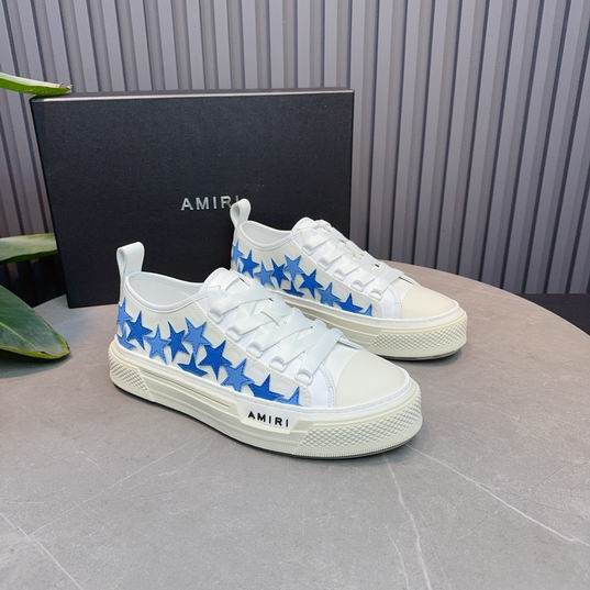 Amiri Stars Court Low-Top Sneaker — White / Blue