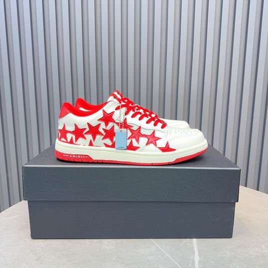 Amiri Stars Court Low-Top Sneaker — White / Red