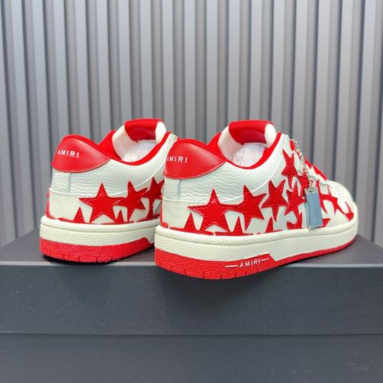 Amiri Stars Court Low-Top Sneaker — White / Red