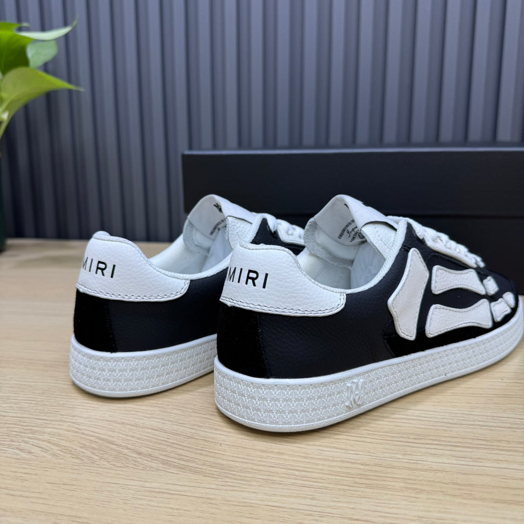Amiri Bone Low-Top Sneaker — Black / White