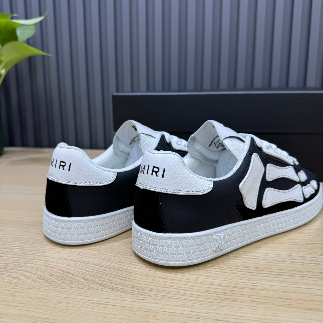 Amiri Bone Low-Top Sneaker — Black / White