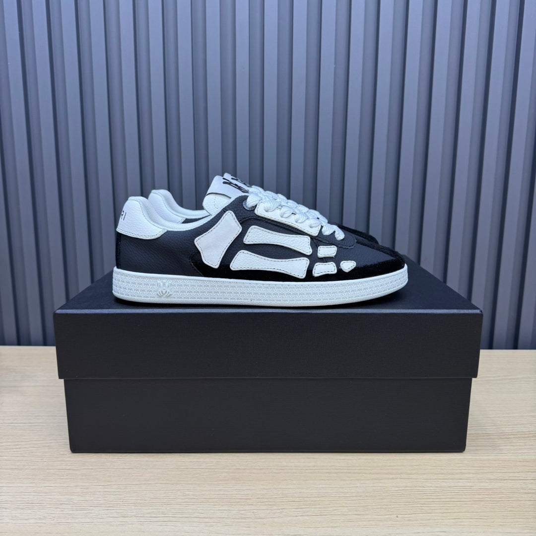 Amiri Bone Low-Top Sneaker — Black / White
