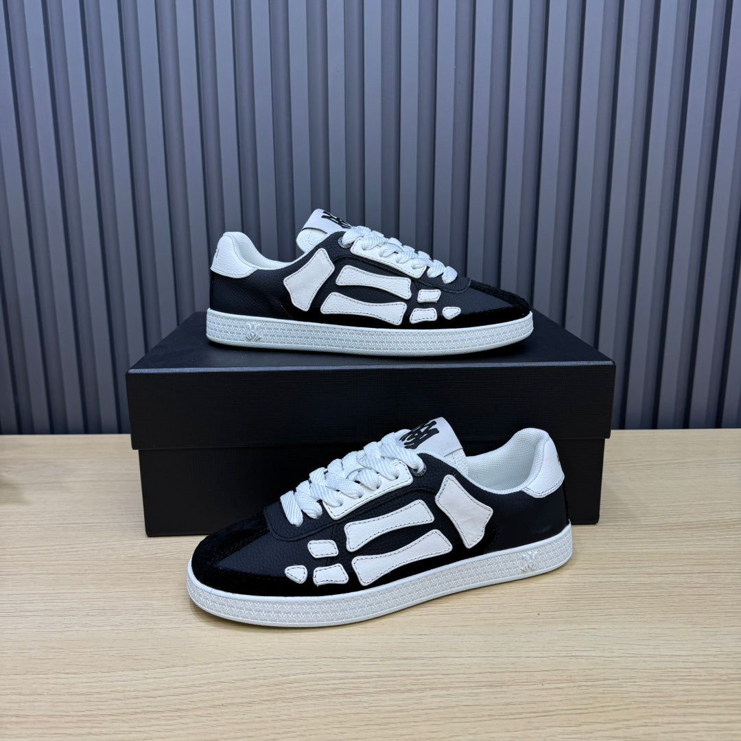 Amiri Bone Low-Top Sneaker — Black / White