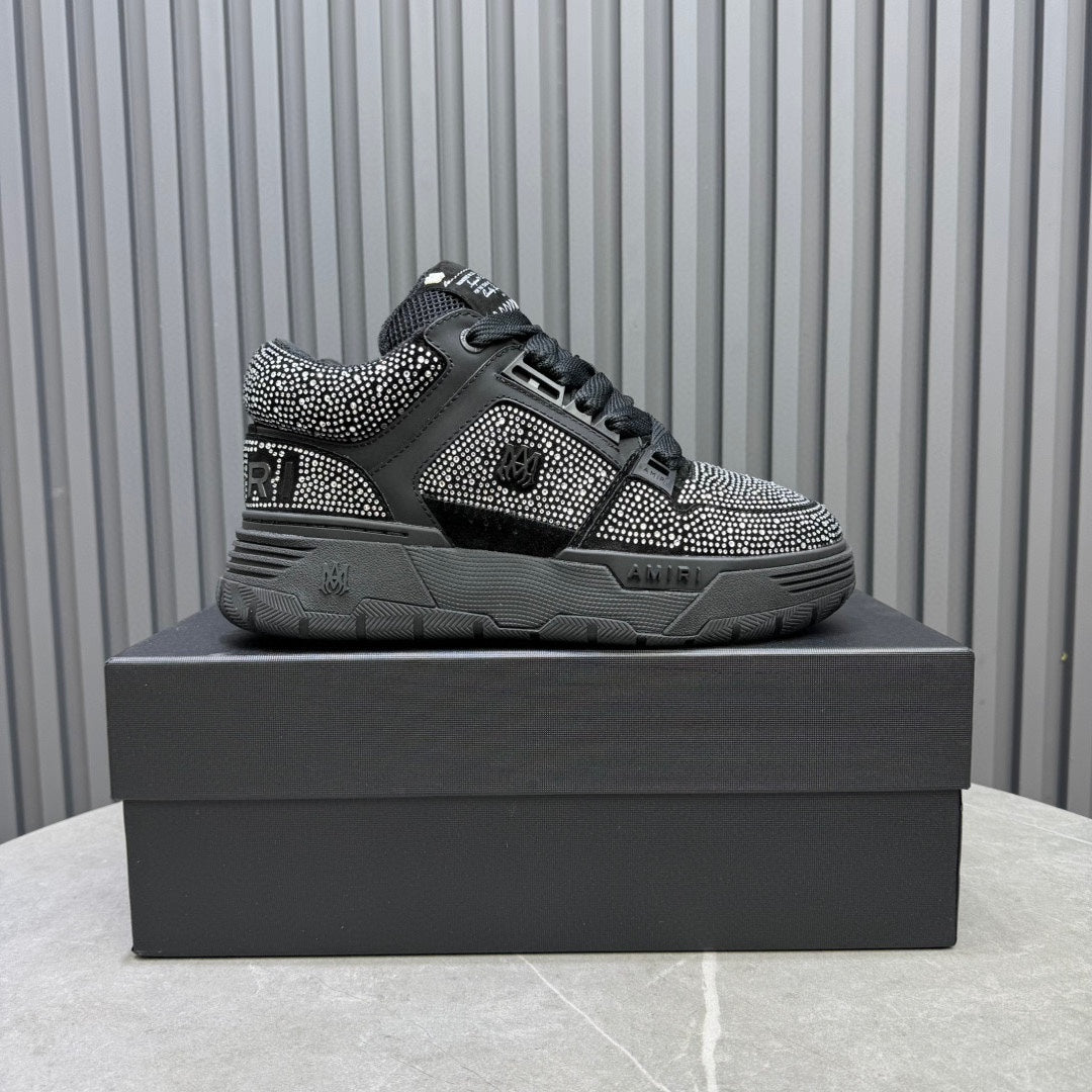Amiri MA-1 Low-Top Sneaker — Black / Crystal
