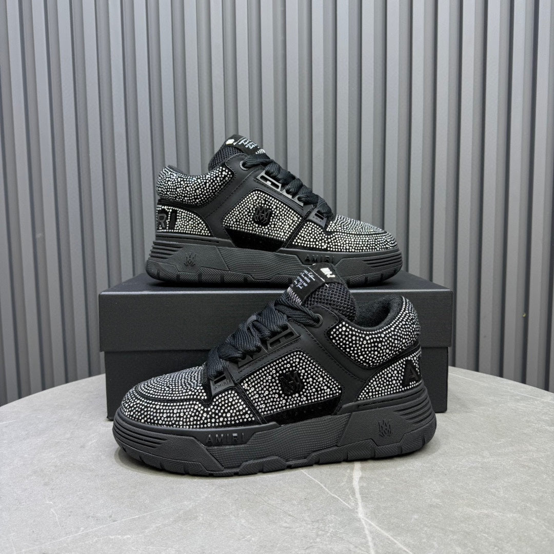 Amiri MA-1 Low-Top Sneaker — Black / Crystal
