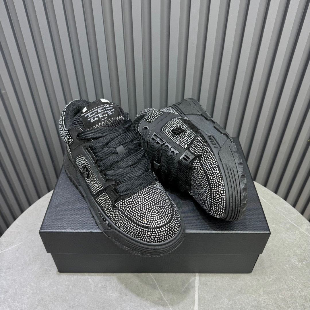 Amiri MA-1 Low-Top Sneaker — Black / Crystal
