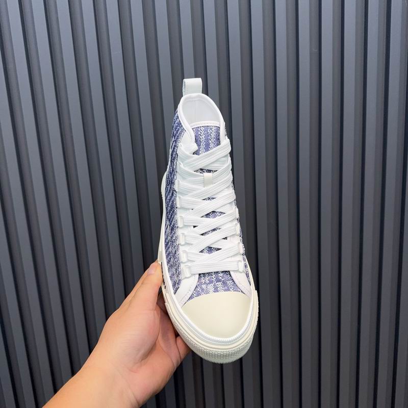 Amiri Court High | Blue Monogram Jacquard Sneaker
