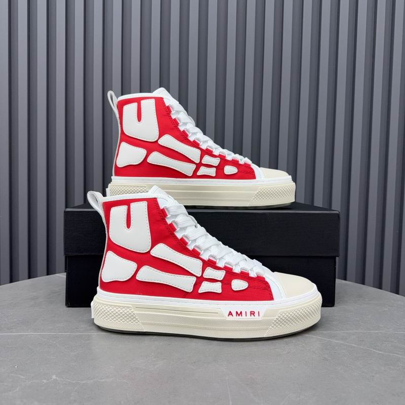 Amiri Court High "Bones" | Red & White Skeleton Sneaker