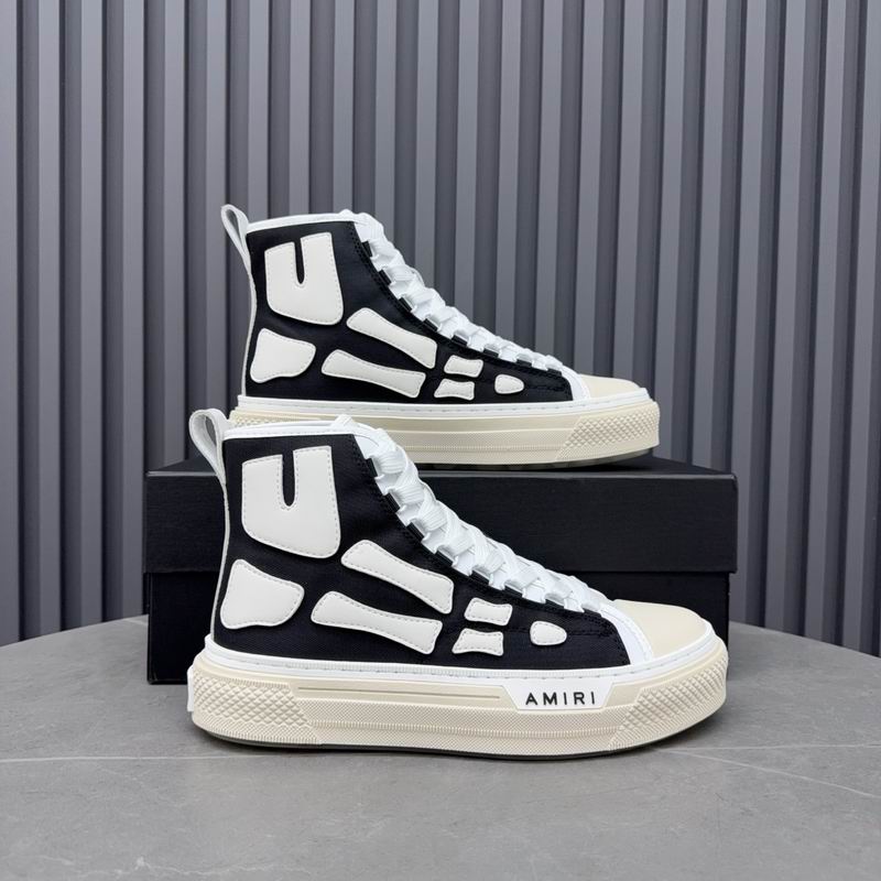 Amiri Court High "Bones" | Black & White Skeleton Sneaker