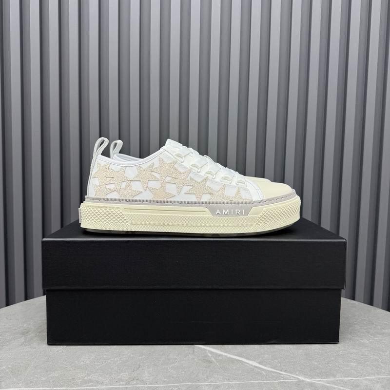 Amiri Stars Court Low | Tonal White Crystal-Trim Sneaker