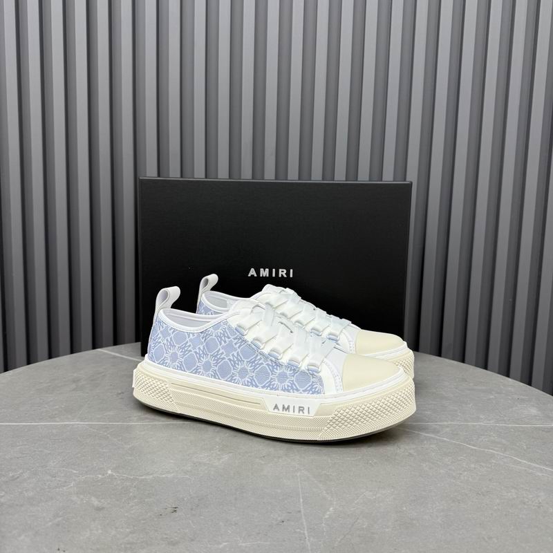 Amiri Court Low | Blue Floral Jacquard Sneaker