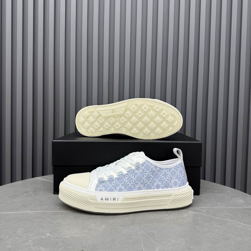 Amiri Court Low | Blue Floral Jacquard Sneaker