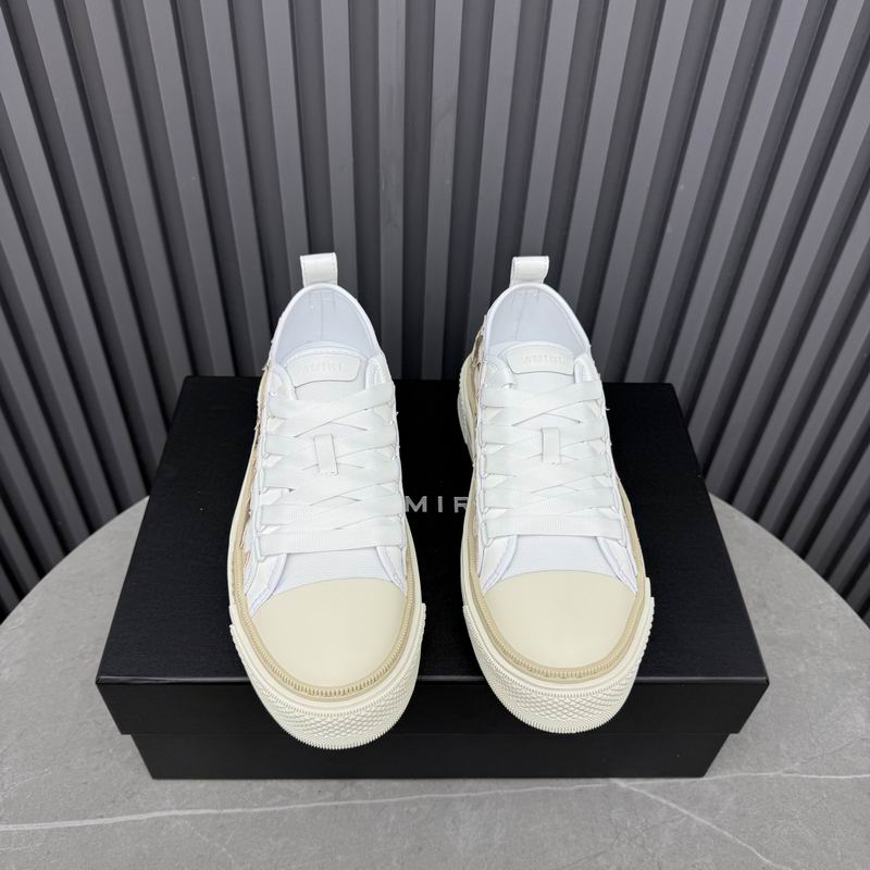Amiri Stars Court Low | White & Beige Star-Patch Sneaker
