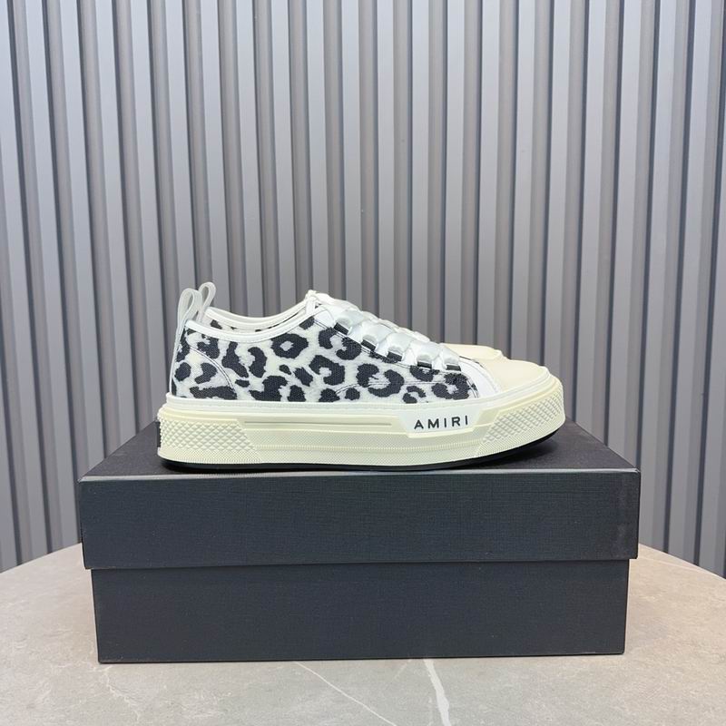 AMIRI Court Low – White / Black Leopard