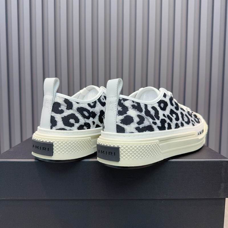 AMIRI Court Low – White / Black Leopard
