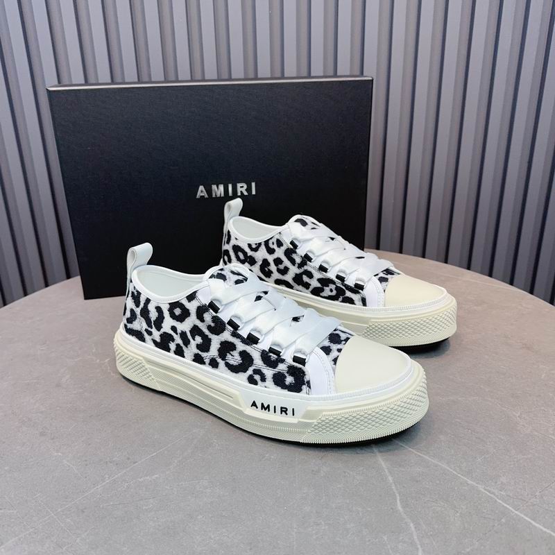 AMIRI Court Low – White / Black Leopard