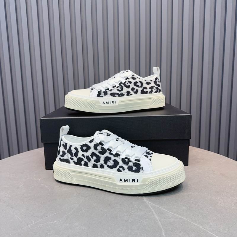 AMIRI Court Low – White / Black Leopard