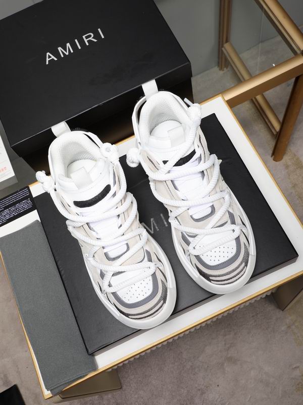 Amiri Bone Runner Sneaker — White / Grey