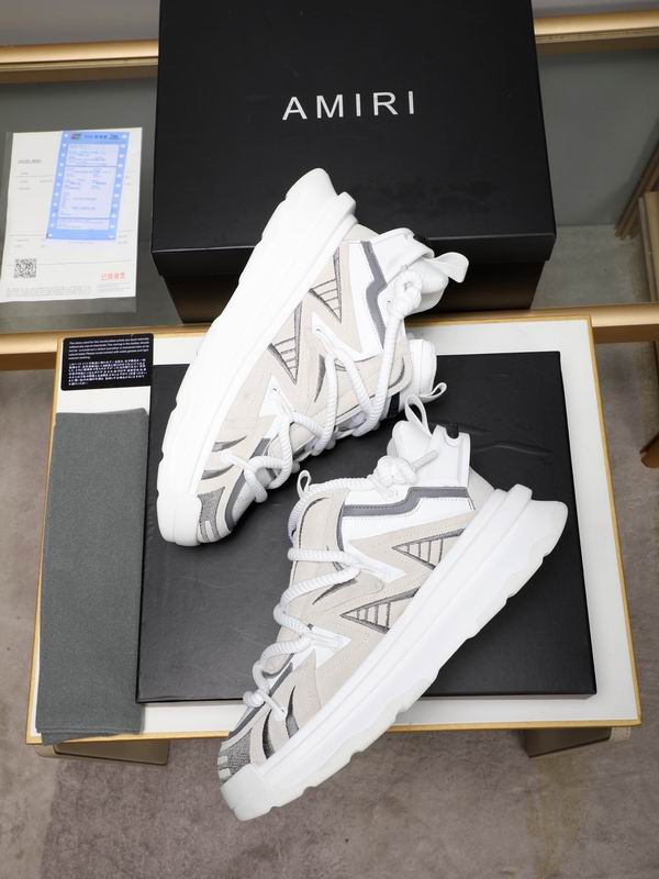 Amiri Bone Runner Sneaker — White / Grey