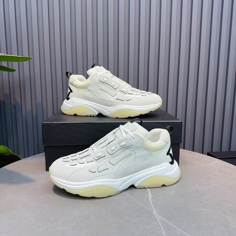 Amiri Bone Runner Sneaker — Triple White / Cream