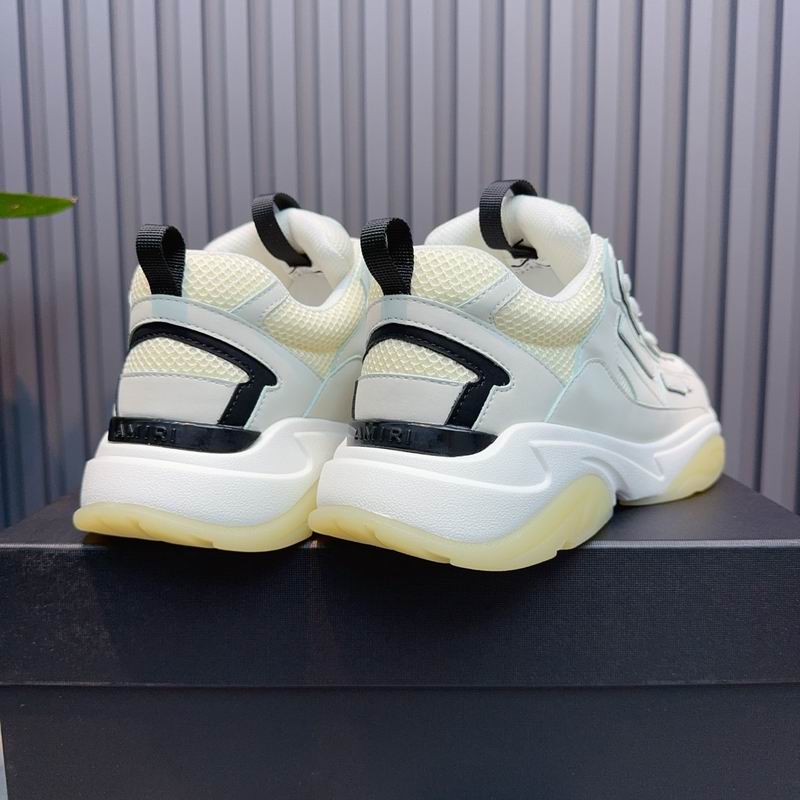 Amiri Bone Runner Sneaker — Triple White / Cream