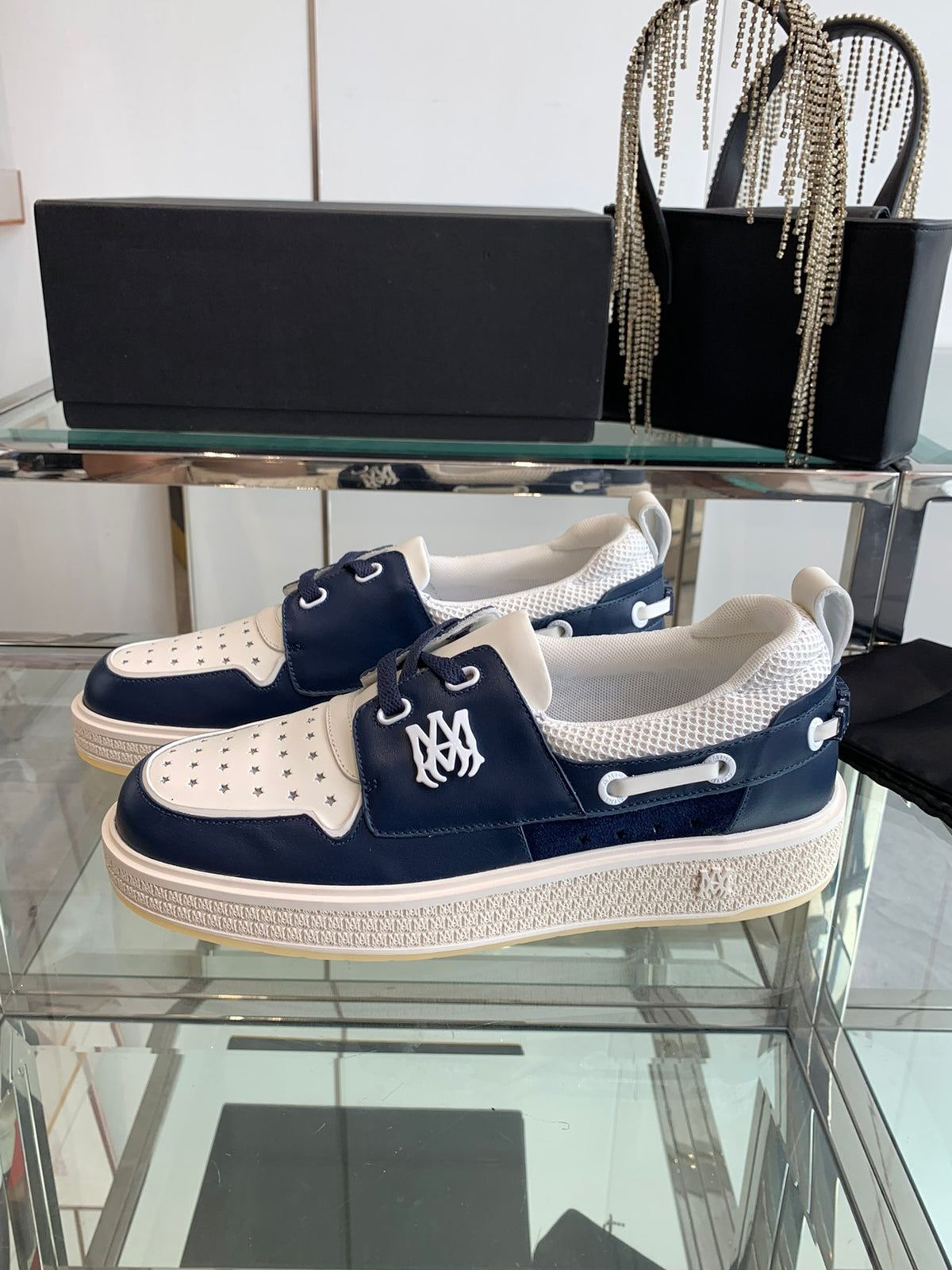 Amiri MA Nautica Sneaker — Navy / White
