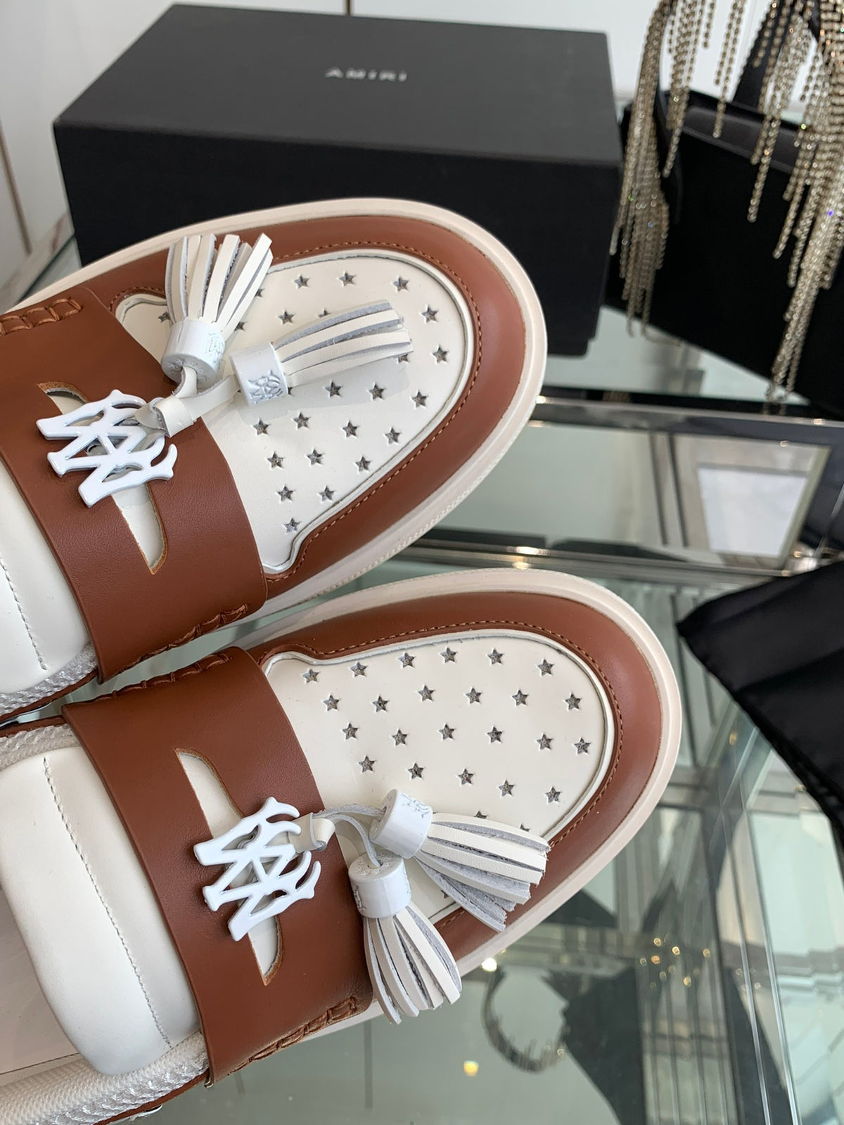 Amiri MA Nautica Sneaker — Tan / White