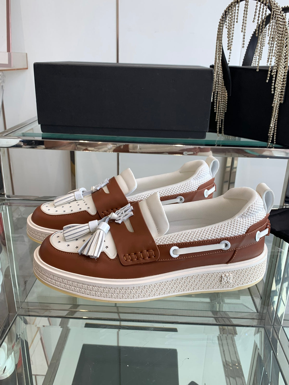 Amiri MA Nautica Sneaker — Tan / White