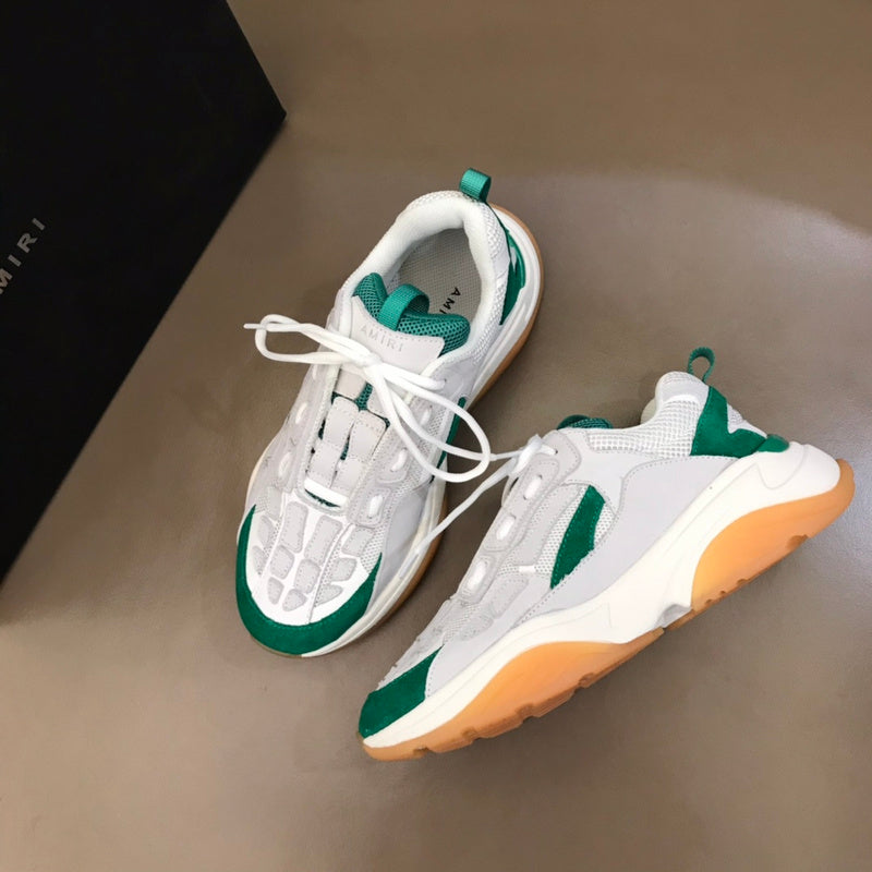 Amiri Bone Runner Sneaker — White / Green