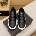 Emporio Armani Court Low-Top Sneaker — Black / White