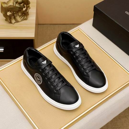 Emporio Armani Court Low-Top Sneaker — Black / White