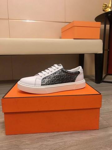 Hermès Day Low-Top Sneaker — White / Black