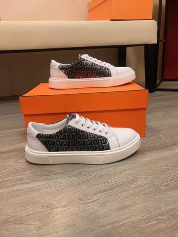 Hermès Day Low-Top Sneaker — White / Black
