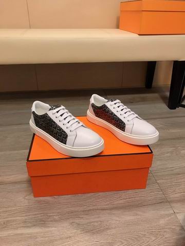 Hermès Day Low-Top Sneaker — White / Black