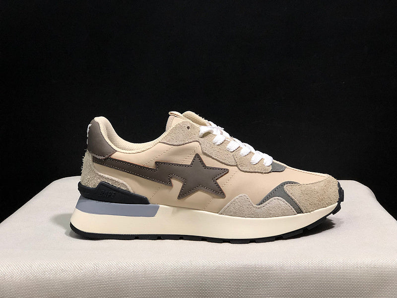 BAPE Road STA Runner — Cream / Grey / Taupe