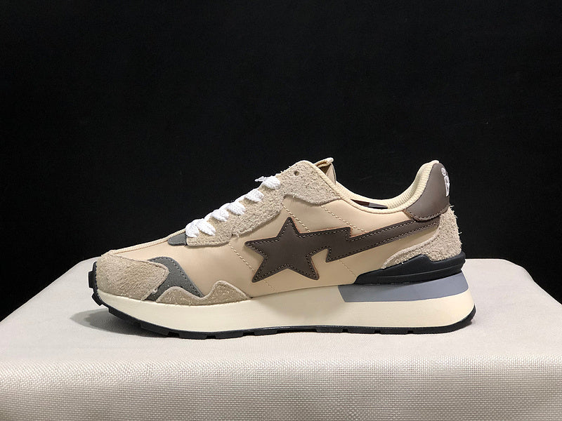 BAPE Road STA Runner — Cream / Grey / Taupe