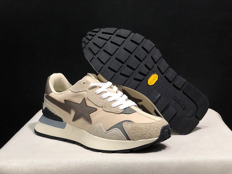 BAPE Road STA Runner — Cream / Grey / Taupe
