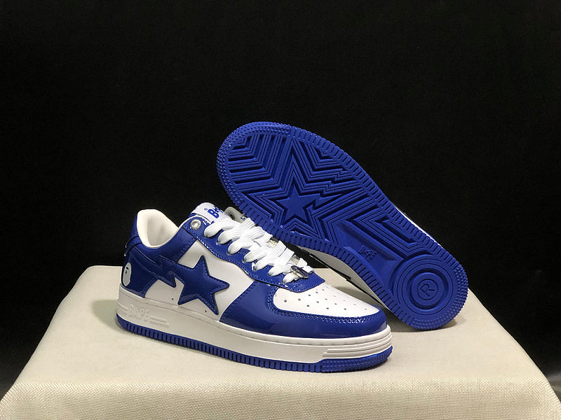 BAPE Bapesta Low — Royal Blue / White