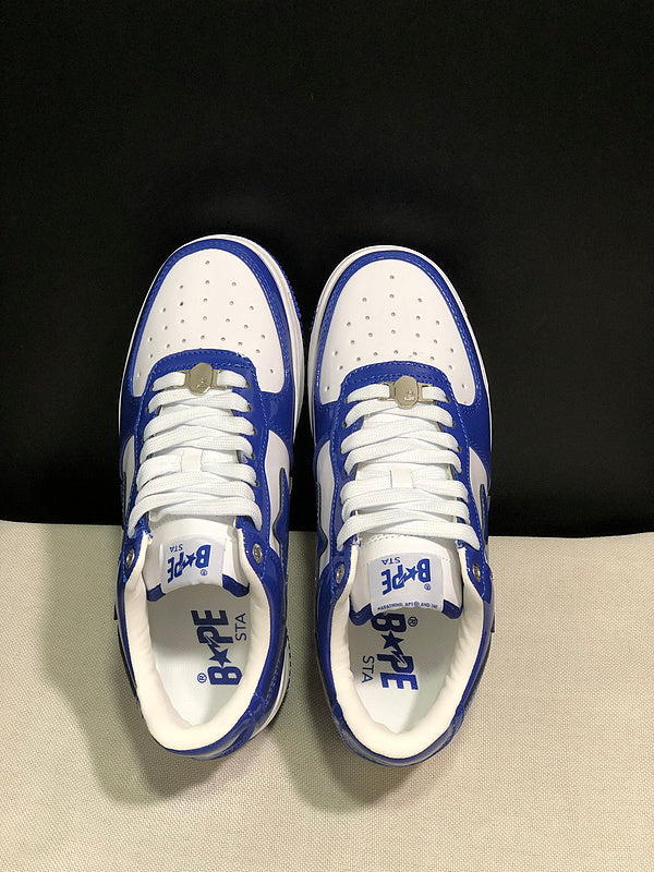 BAPE Bapesta Low — Royal Blue / White