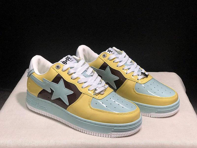 BAPE Bapesta Low — Yellow / Mint / Brown