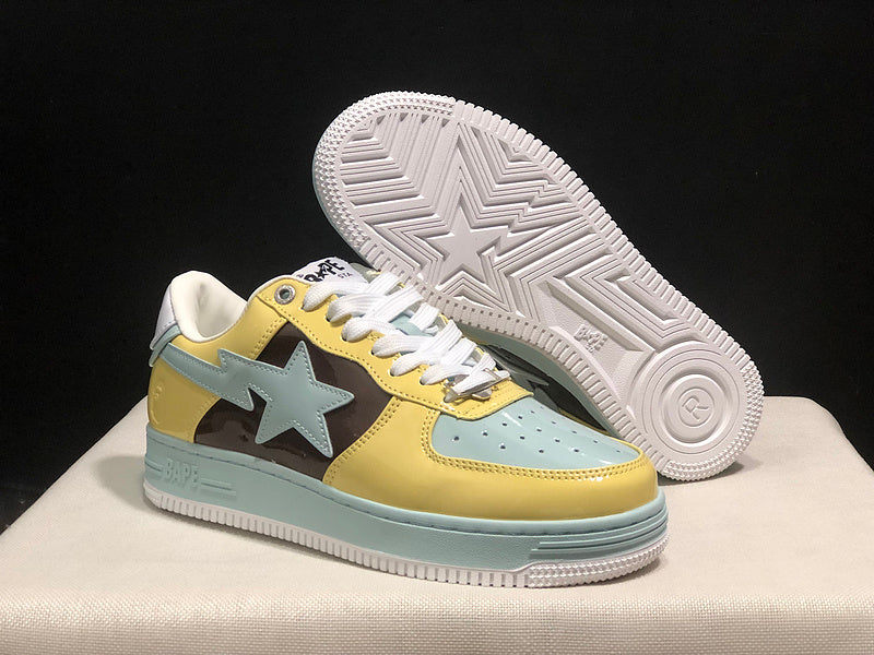 BAPE Bapesta Low — Yellow / Mint / Brown