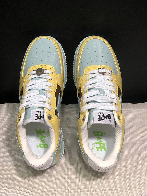 BAPE Bapesta Low — Yellow / Mint / Brown