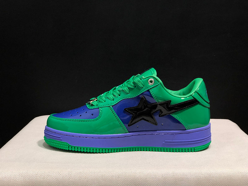 BAPE x Marvel Bapesta Low — Hulk (Green / Purple / Blue)