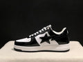 BAPE STA Low | Black / White | Patent Leather | EU 35–45